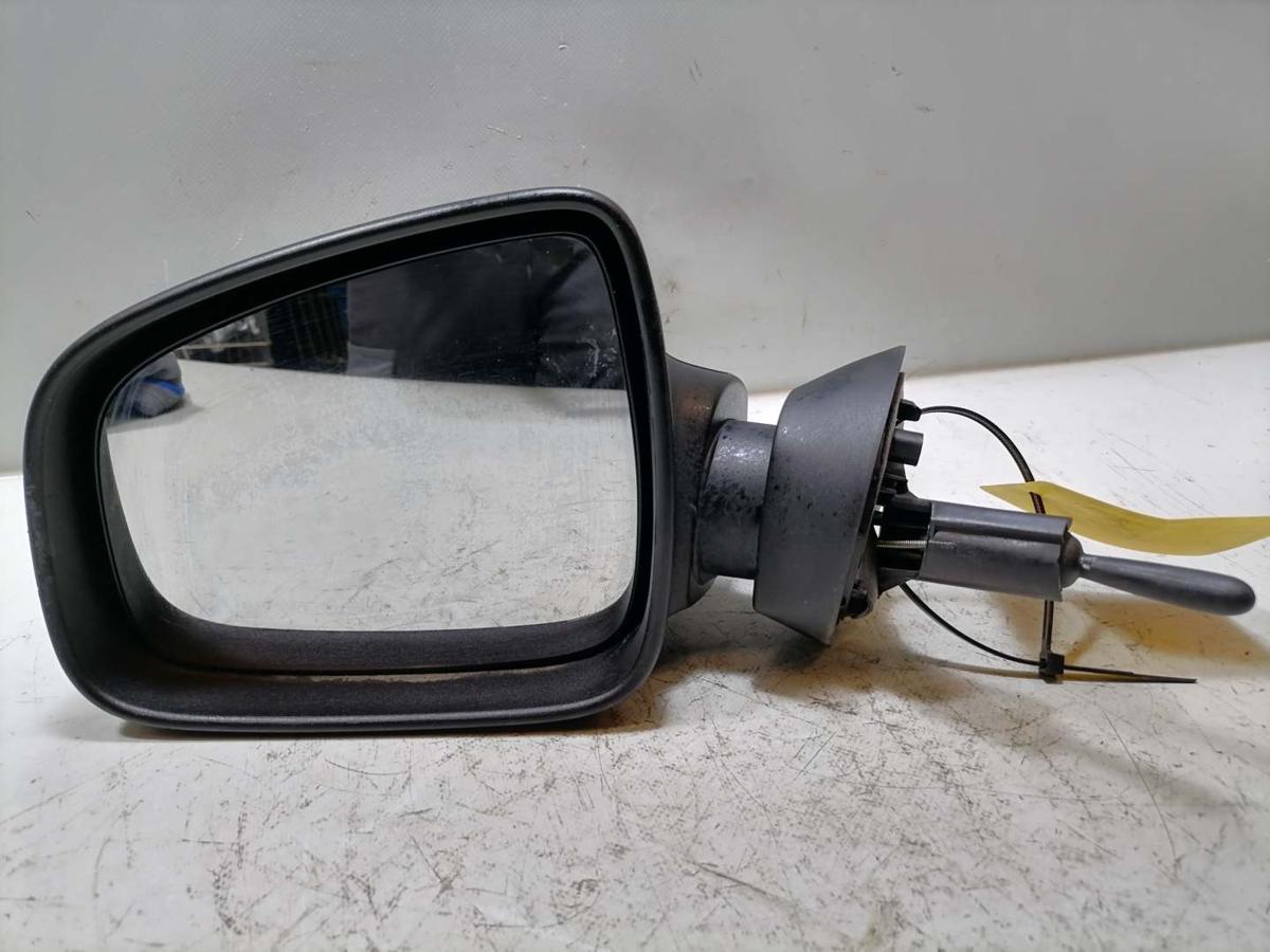 Dacia Sandero SD original Au&szlig;enspiegel links manuell schwarz unlackiert BJ09